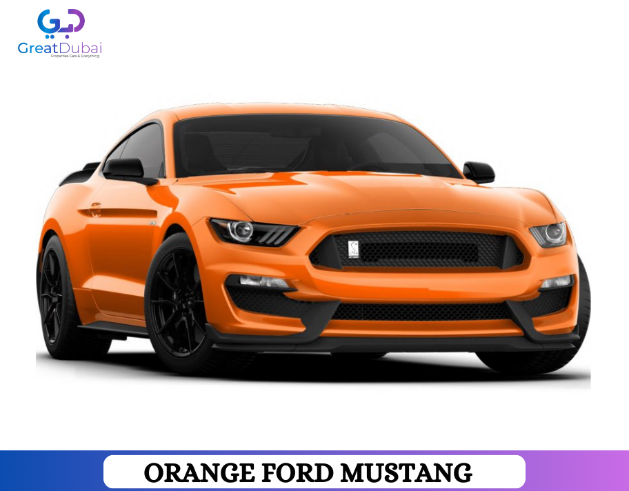 Orange FORD MUSTANG 2019 Rent in Sharjah-image