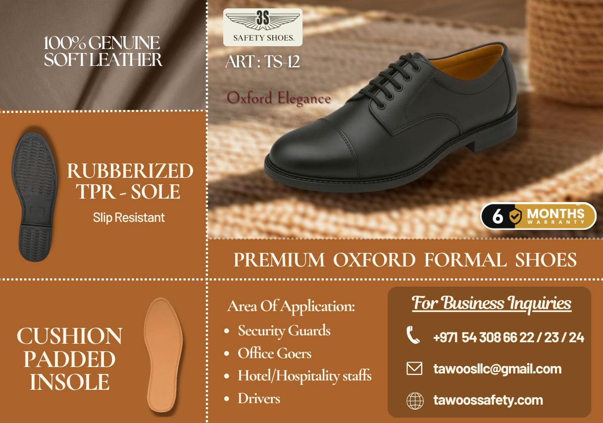 OXFORD FORMAL LEATHER SHOES / SECURITY SHOES
